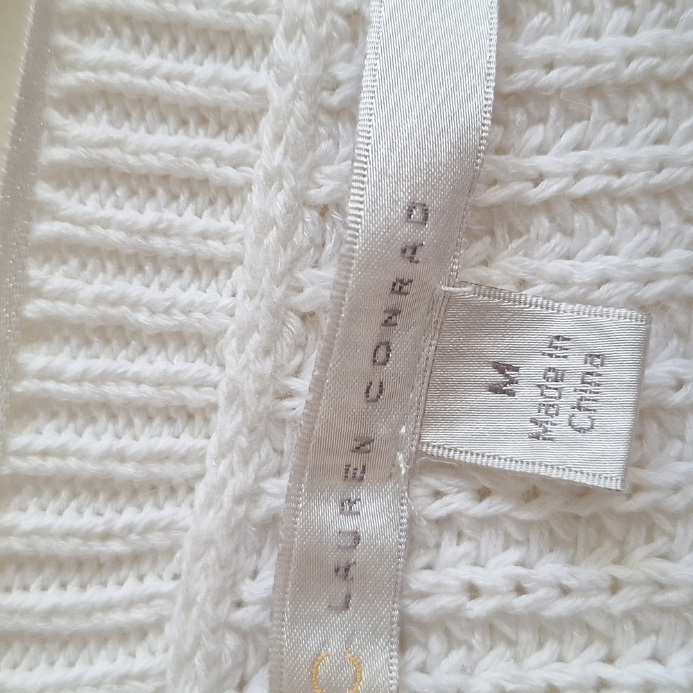 LC Lauren Conrad White Knit Top Size M - Picture 7 of 8
